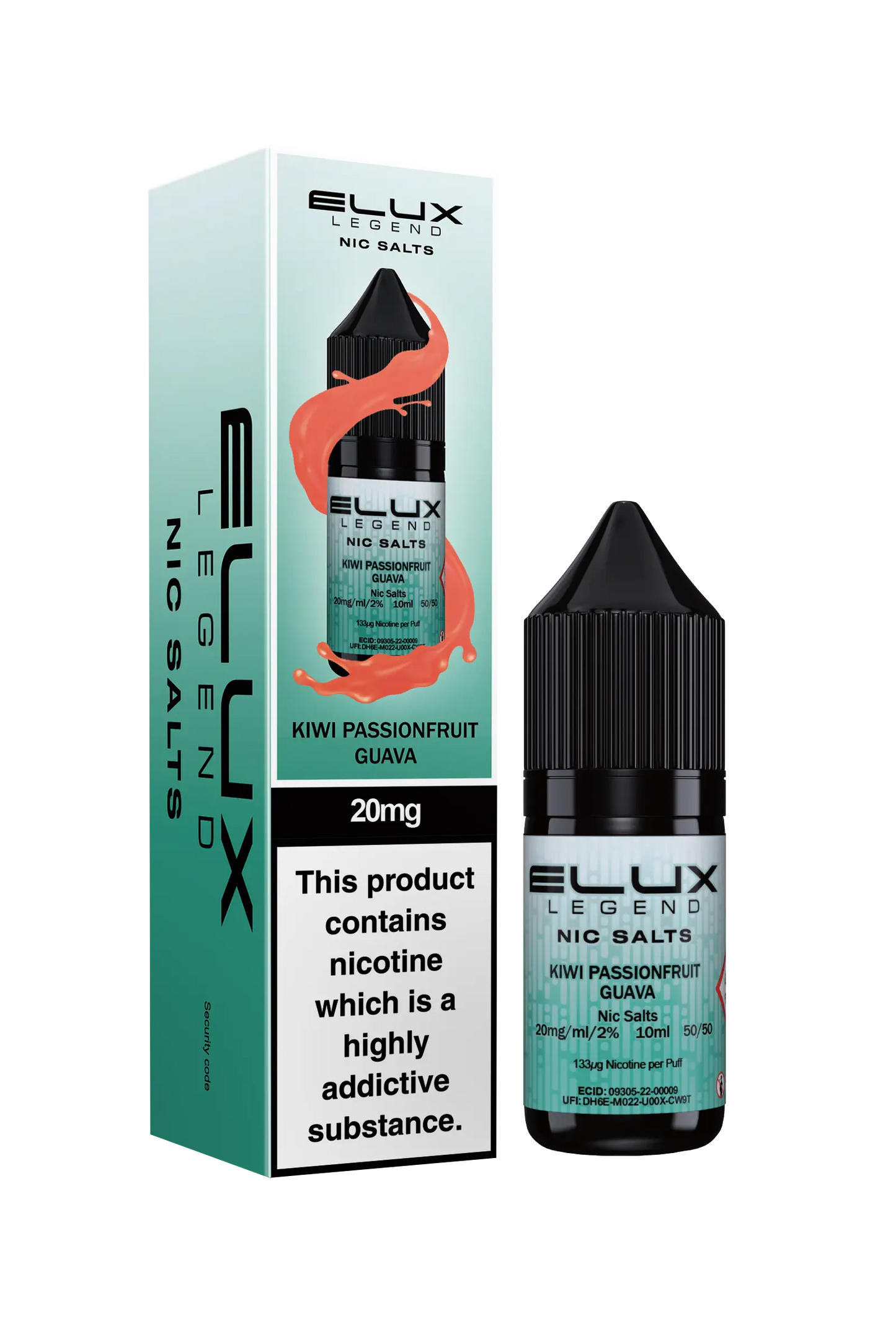 Kiwi Passionfruit Guava Nic Salt - Elux Legend Elux Legend