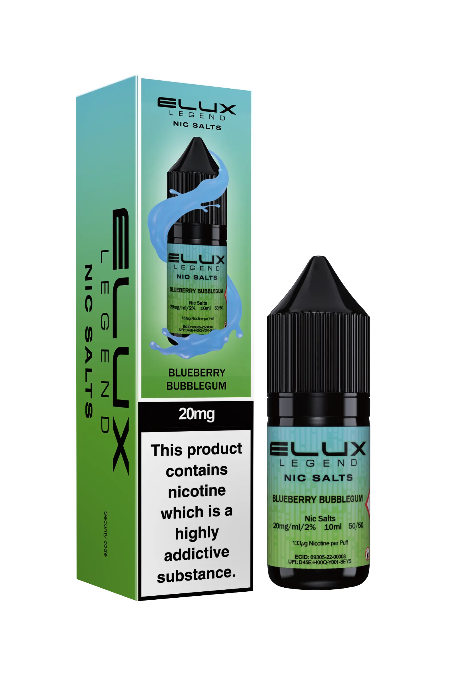 Blueberry Bubblegum Nic Salt - Elux Legend Elux Legend