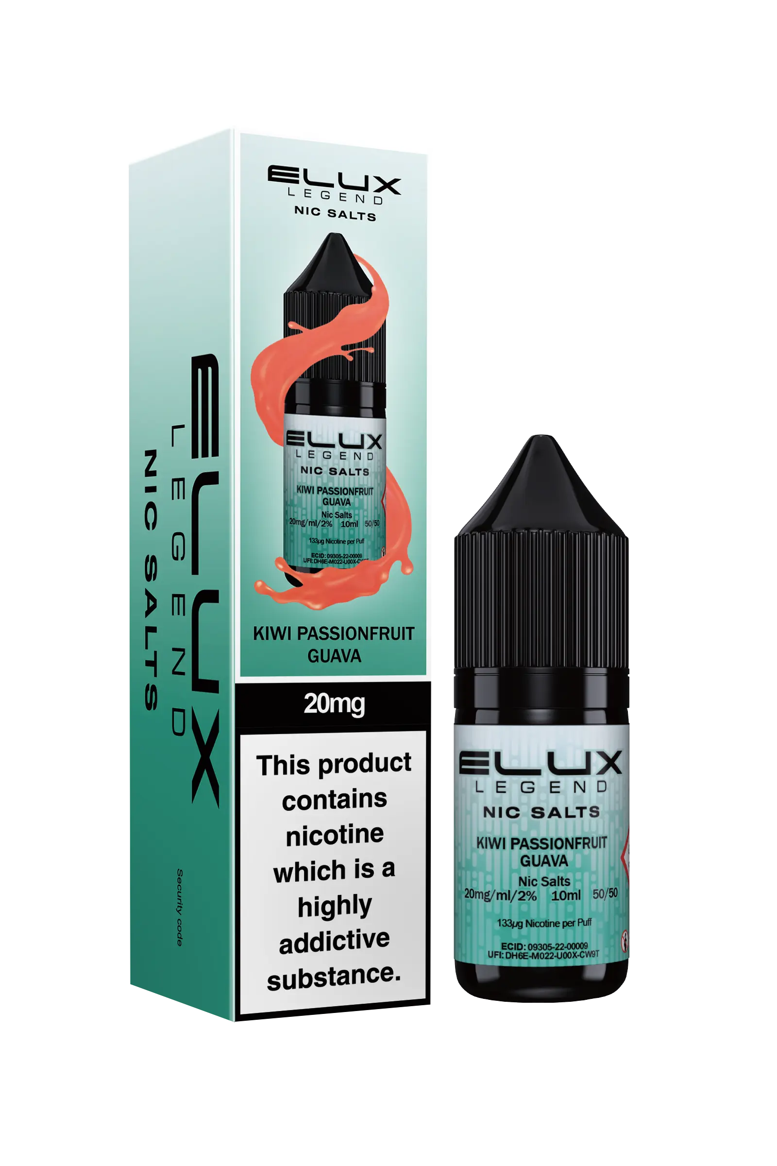Kiwi Passionfruit Guava Nic Salt - Elux Legend Elux Legend