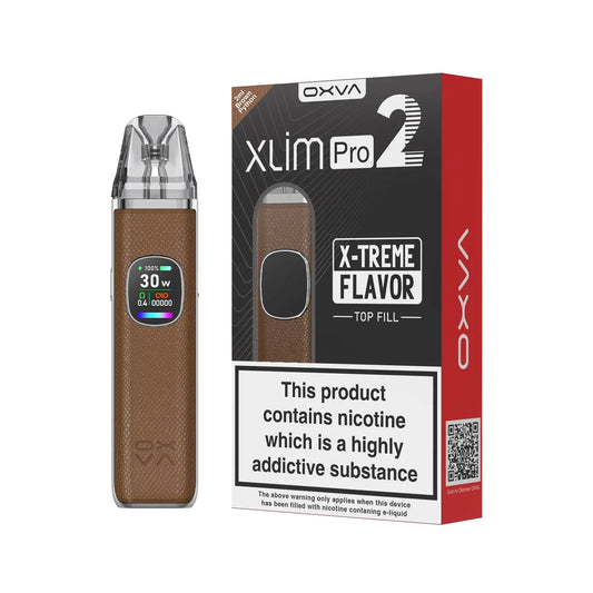 Oxva Xlim Pro 2 Pod Vape Kit - Brown Python Oxva
