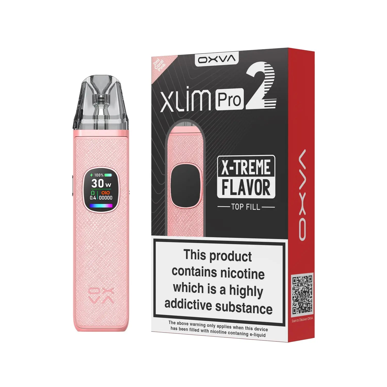 Oxva Xlim Pro 2 Pod Vape Kit - Coral Pink Oxva
